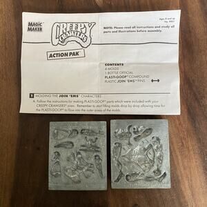 2 Vtg Toymax 1994 ThingMaker Creepy Crawlers Metal Mold Join 'Ems Action Figures
